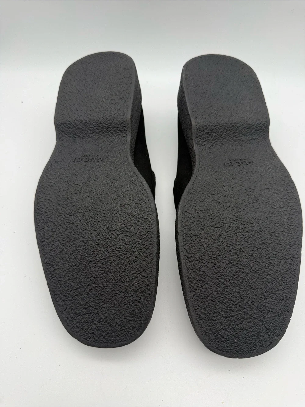 BRAND NEW Rare Vintage Italy Gucci Loafers Black Suede 110 0269 Men’s Size 7.5